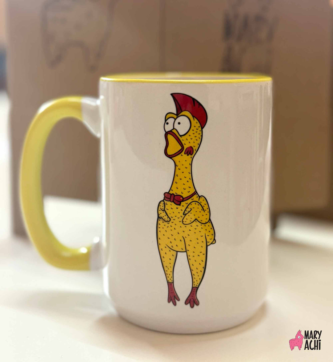 Taza “Kikirikí” – Pollito Chillón Edición Amarilla