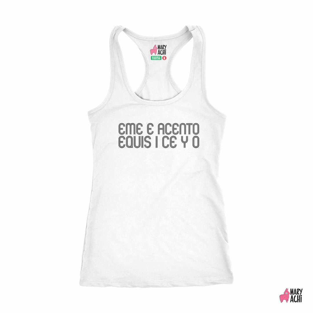 Eme e acento equis i ce y o Tank Top - Mujer - MaryAchi