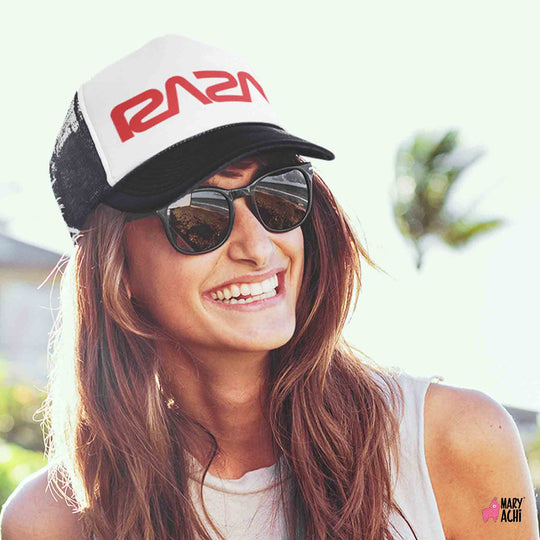 Gorra Raza Trucker / Blanca con Negra - MaryAchi