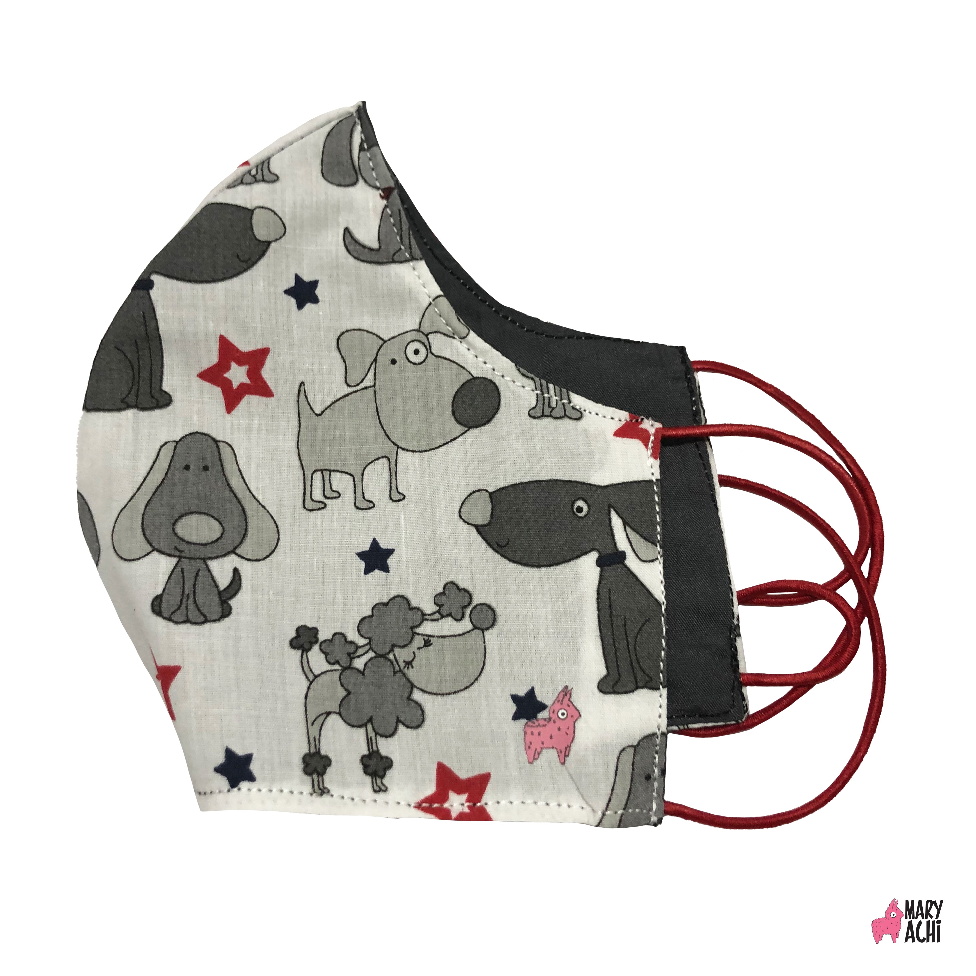 Cubreboca Tricapa Perritos Niños - MaryAchi