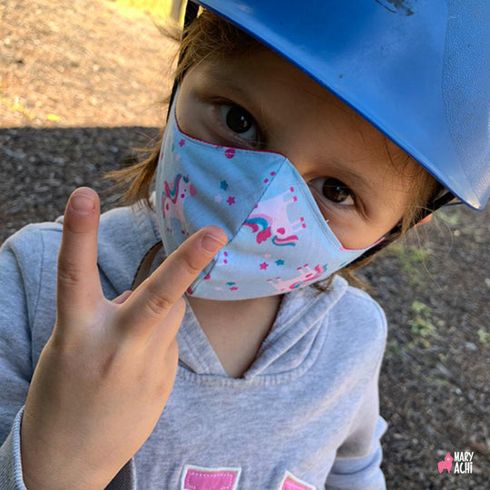 Cubreboca Tricapa Aviones - Niños - MaryAchi