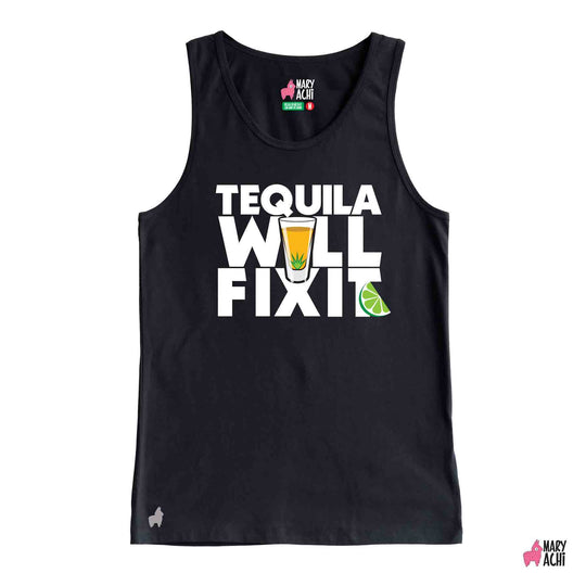 El Tequila Will Fix It Tank Top- Hombre - MaryAchi