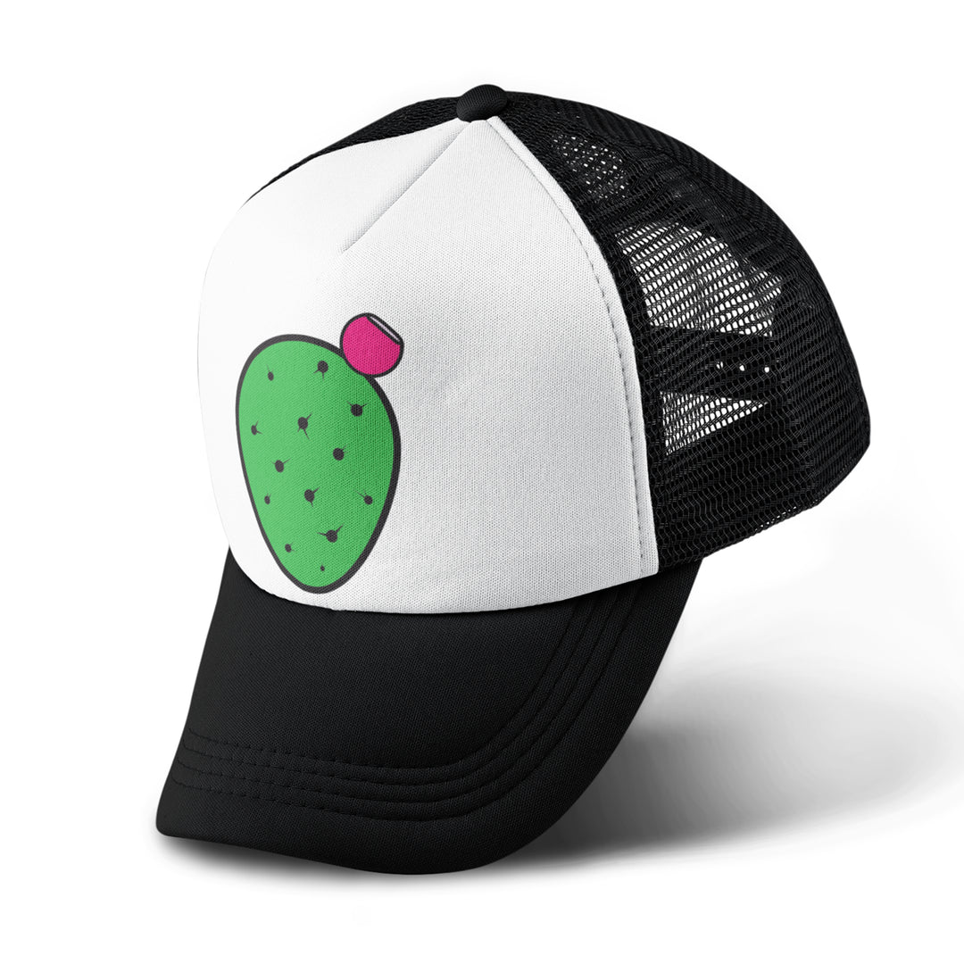 Gorra Nopal En La Frente Trucker / Blanca con Negra - MaryAchi