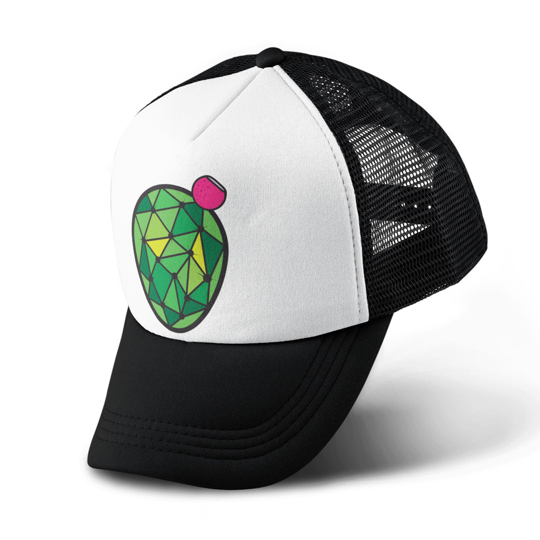 Gorra Nopal En La Frente Trucker / Blanca con Negra - MaryAchi